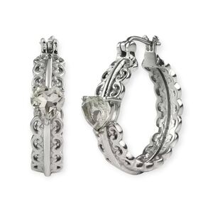 Prasiolite Hoop Earrings